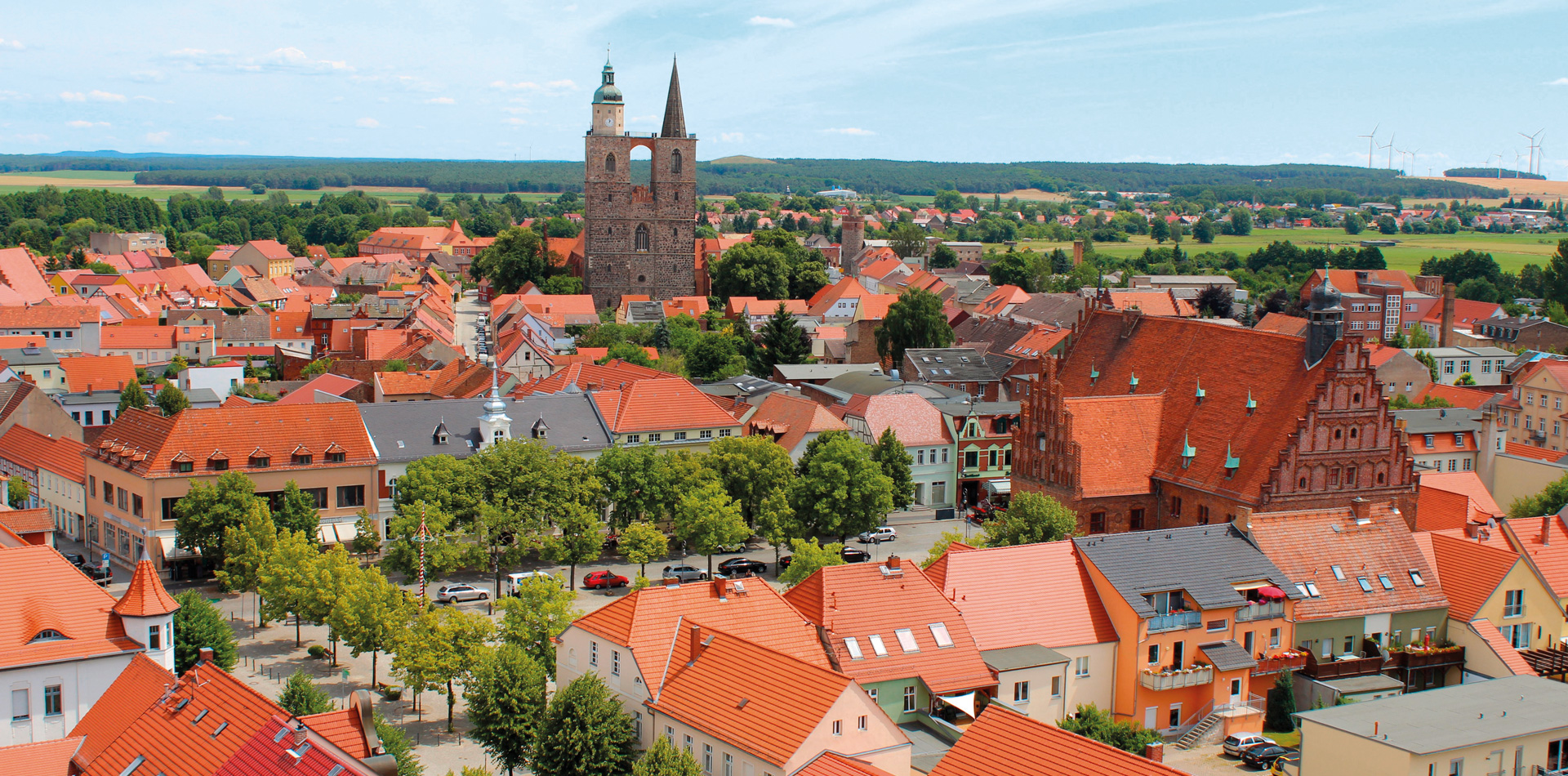 Blick auf die Altstadt von Jüterbog © Stadt Jüterbog/Kathrin Burghardt Blick auf die Altstadt © Stadt Jüterbog/Kathrin Burghardt